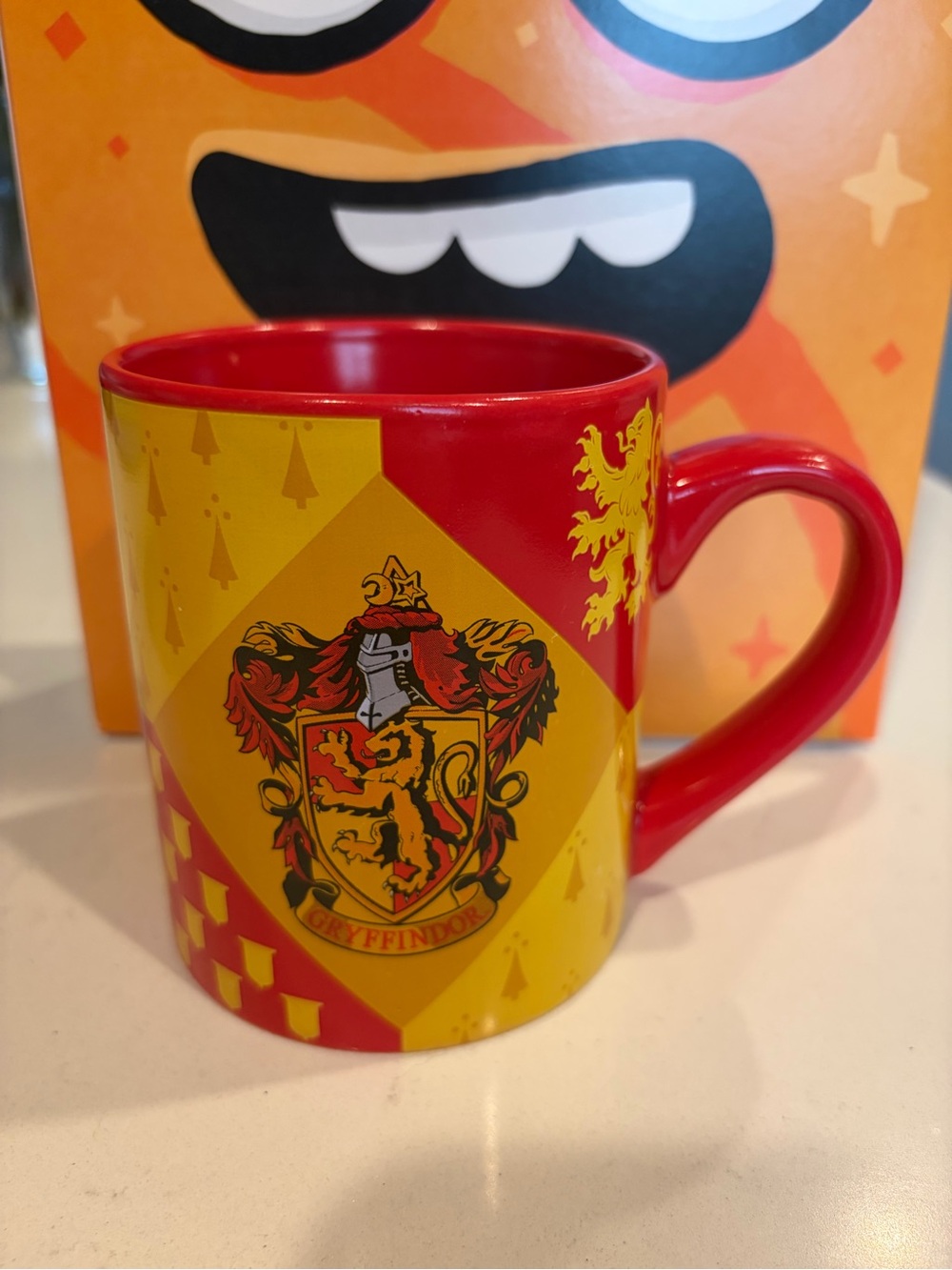 Red & Yellow House Crest Ceramic Mug - Gryffindor Style